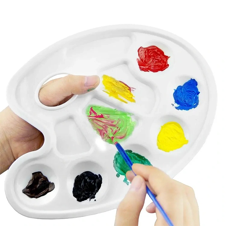 10 pozo paleta de pintura de plástico