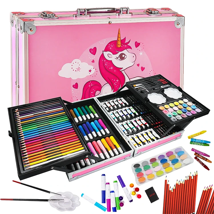 Set de arte de caja de aluminio para niños