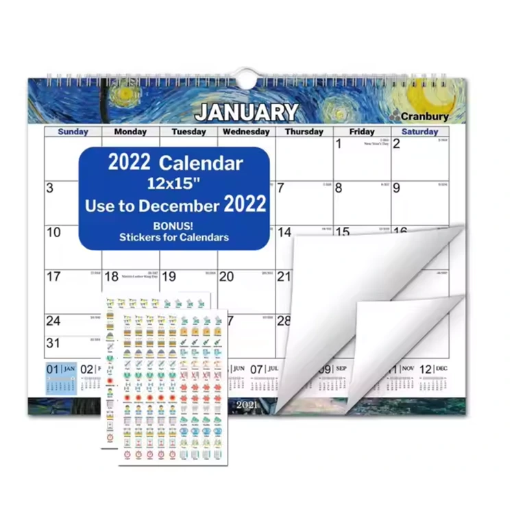 Calendario de pared de lágrima fácil